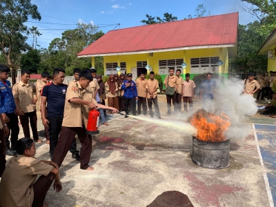 Kunjungan Dinas Damkar Kabupaten Lima puluh kota ke SMKN 1 Pangkalan